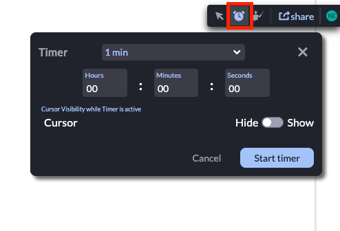 Timer, Cursors, Presenter Mode – Hoylu